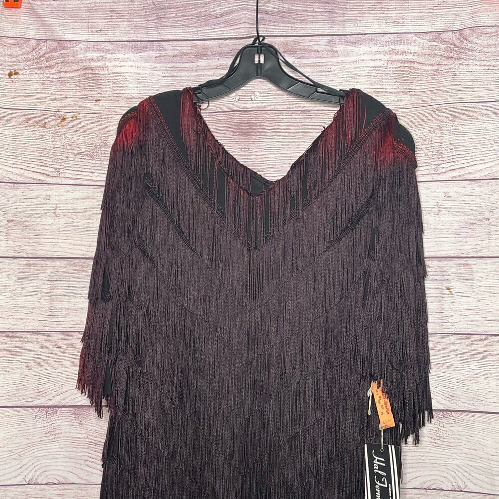Vintage Hal Ferman Fringe Shift Ombre 1920's Party Gatsby Flapper Dress Size 16 - Picture 15 of 16
